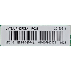 MAIN PARA TV SAMSUNG / NUMERO DE PARTE BN94-09074E / BN41-02356B / BN97-09342A / BN9409074E / HAWK_M_UHD_7000 / PARTES SUSTITUTAS BN94-08410J / BN94-09992E / BN94-09976E / PANEL CY-GJ075FLLV1H / MODELO UN75JU7100 / UN75JU7100FXZA / UN75JU7100FXZA TS01	